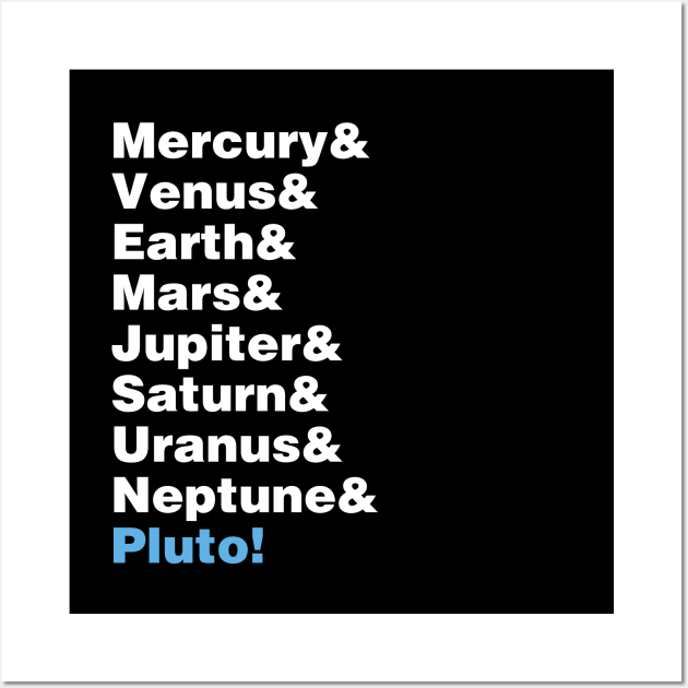 Planets Helvetica Wall Art by fishbiscuit